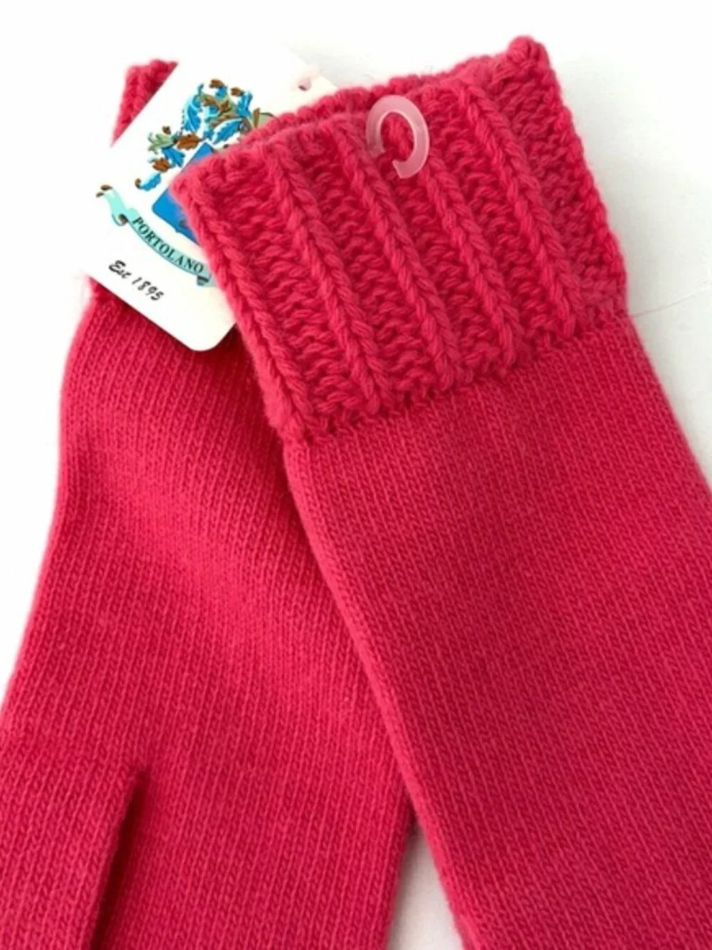 Portolano Lambswool Wool Gloves Pink New with tags